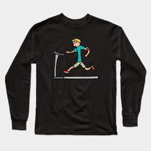 Treadmill Running Maching Long Sleeve T-Shirt